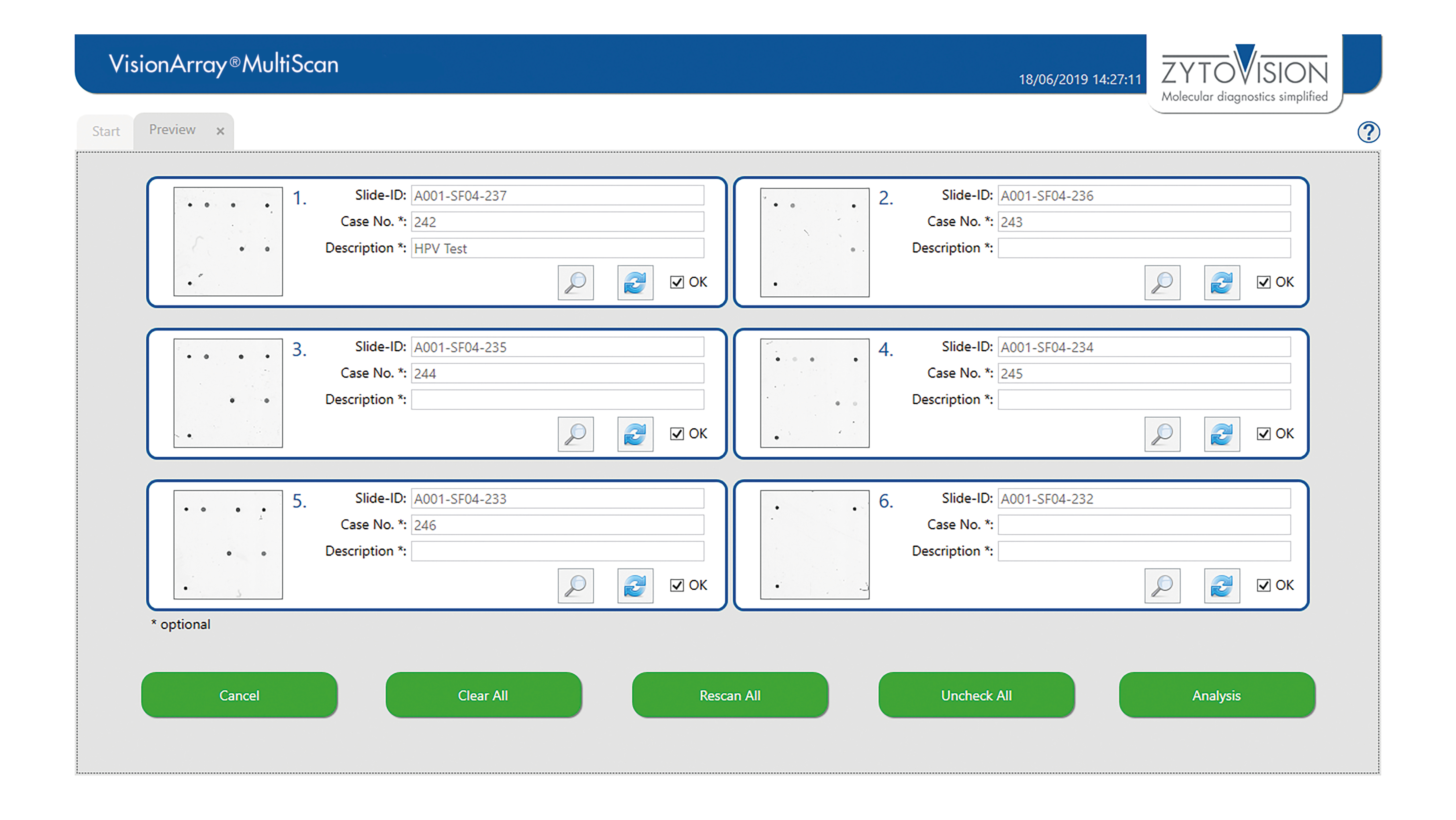 VisionArray MultiScan Software